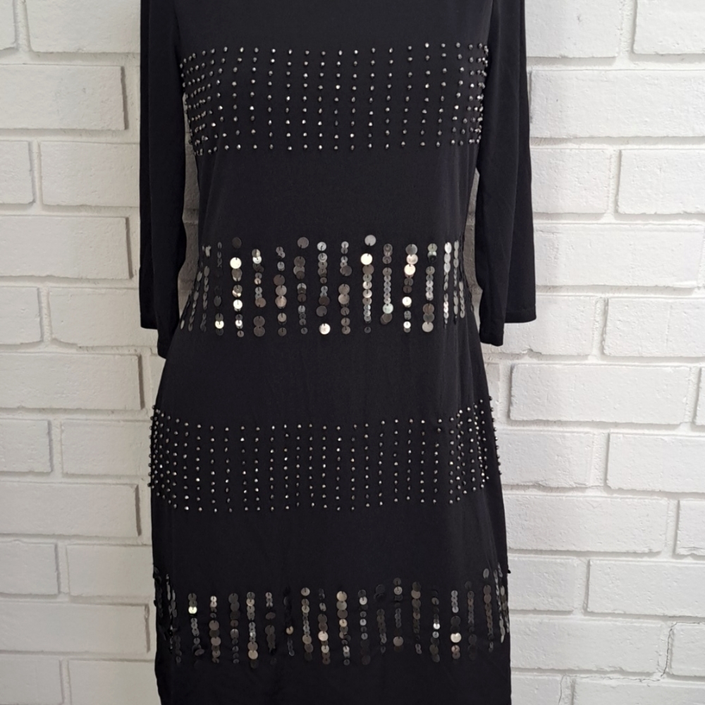 White House Black Market Beaded/Sequin Dress. Size Small - Picture 4 of 8